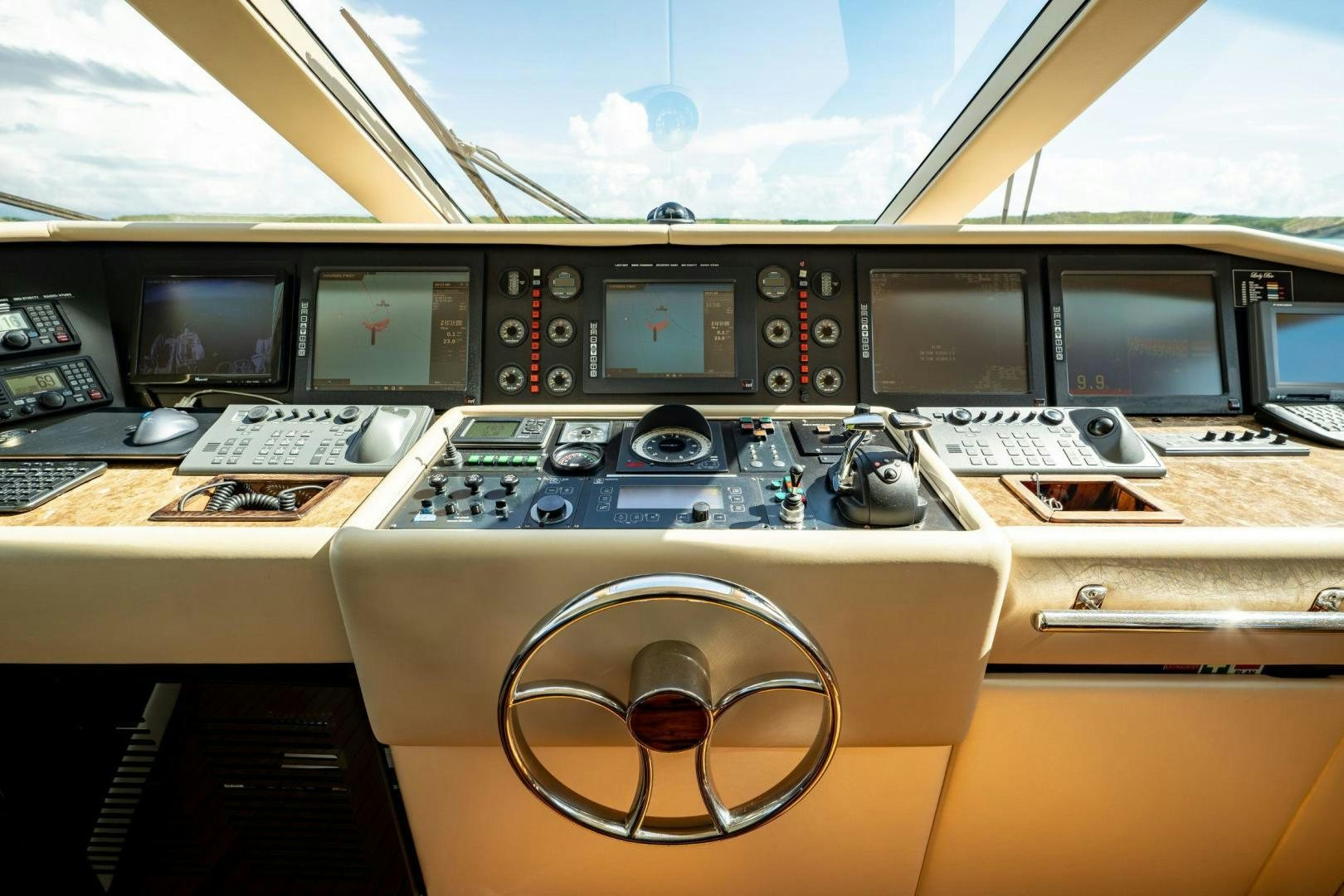 inside of a plane aboard GRADE I Yacht for Sale