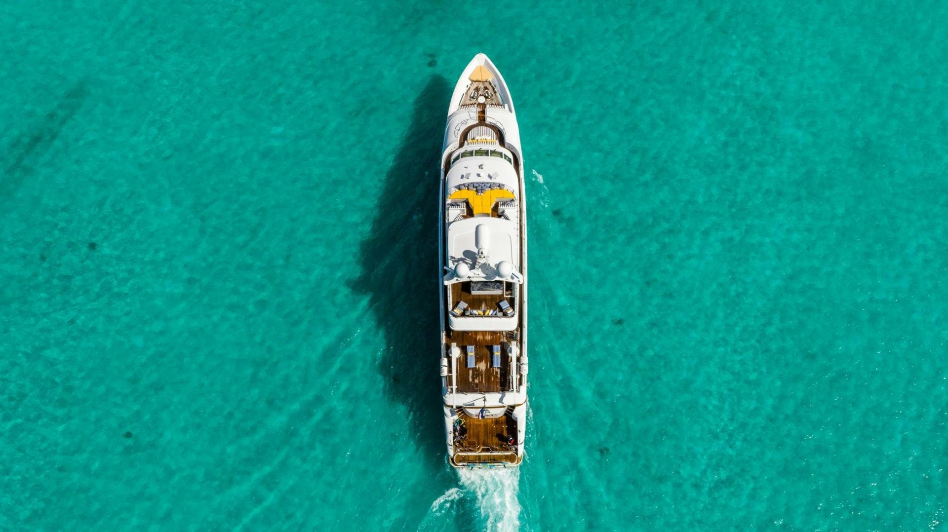 a rocket on a field aboard GRADE I Yacht for Sale