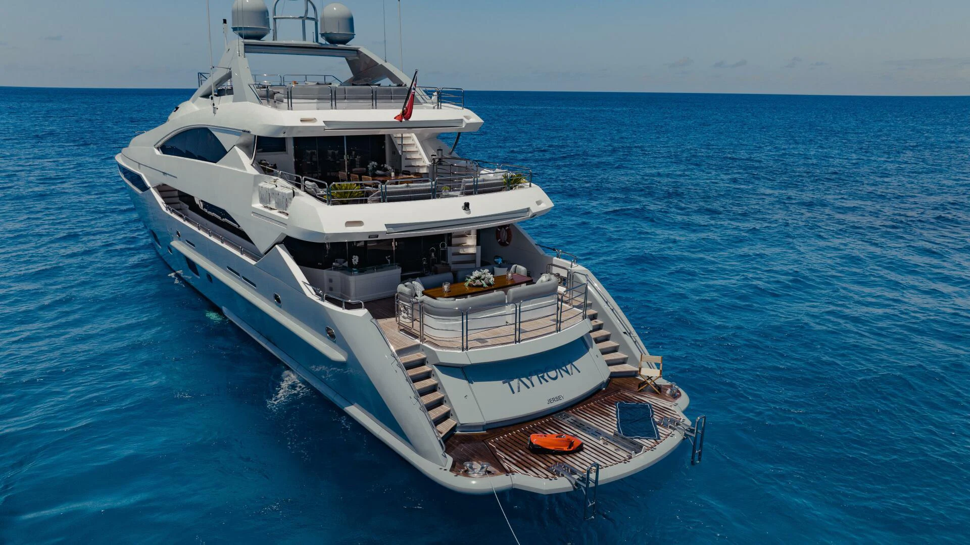 a boat in the water aboard TAYRONA Yacht for Sale
