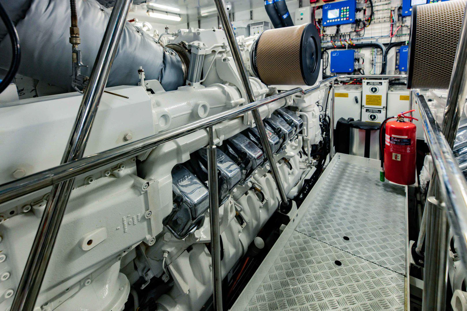 a close-up of a machine aboard TAYRONA Yacht for Sale