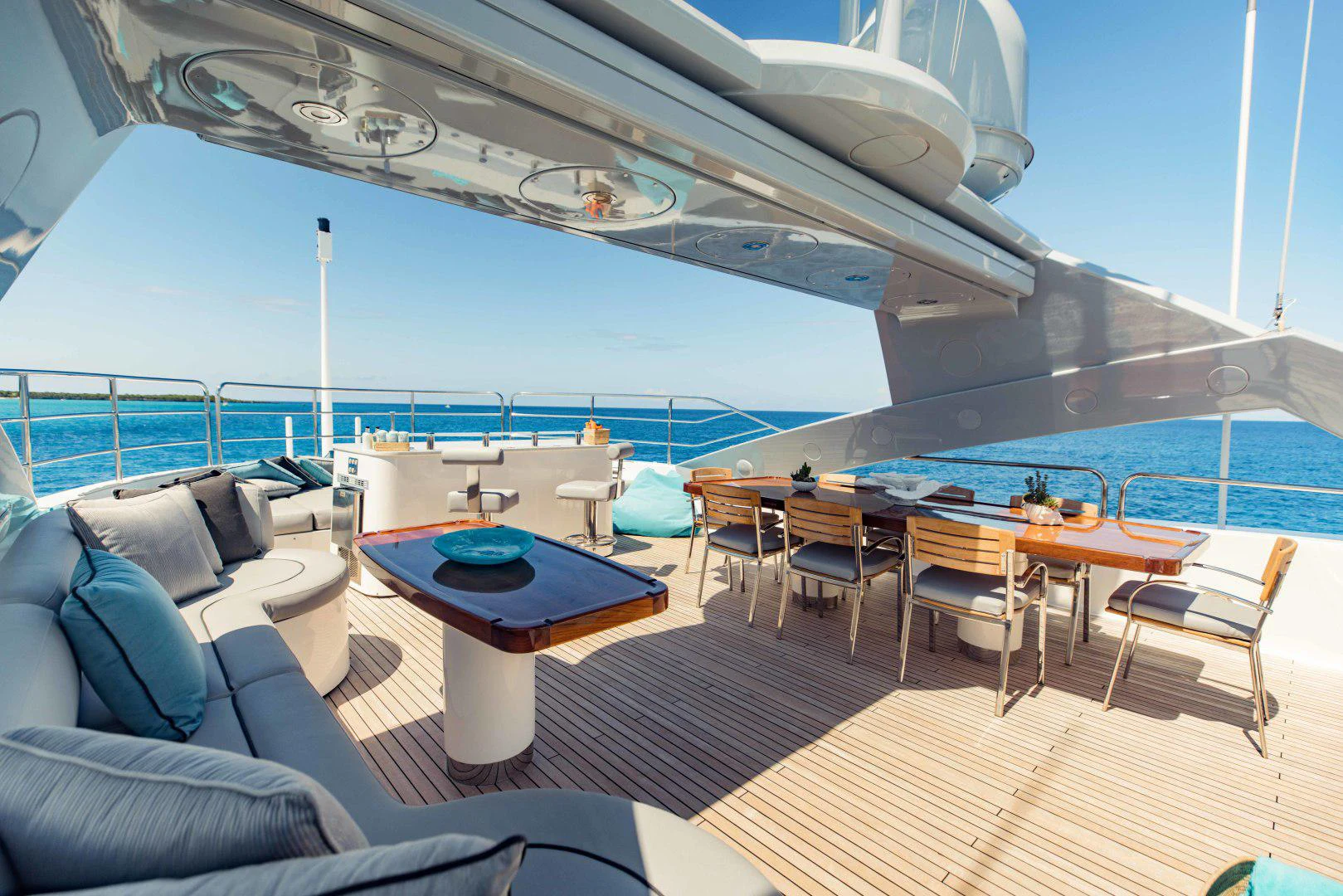 a boat on a water body aboard TAYRONA Yacht for Sale