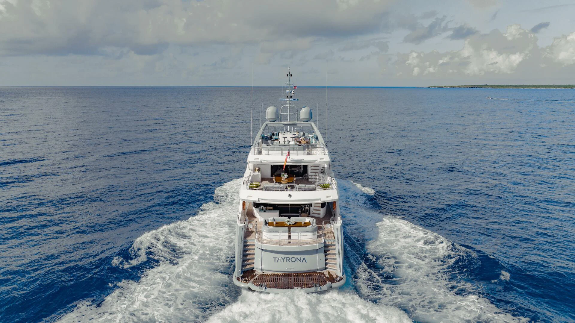 a boat on the water aboard TAYRONA Yacht for Sale