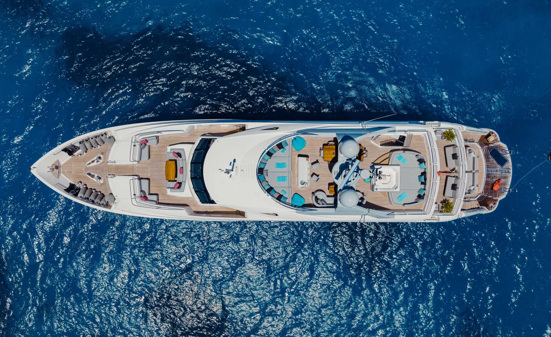 a satellite in space aboard TAYRONA Yacht for Sale
