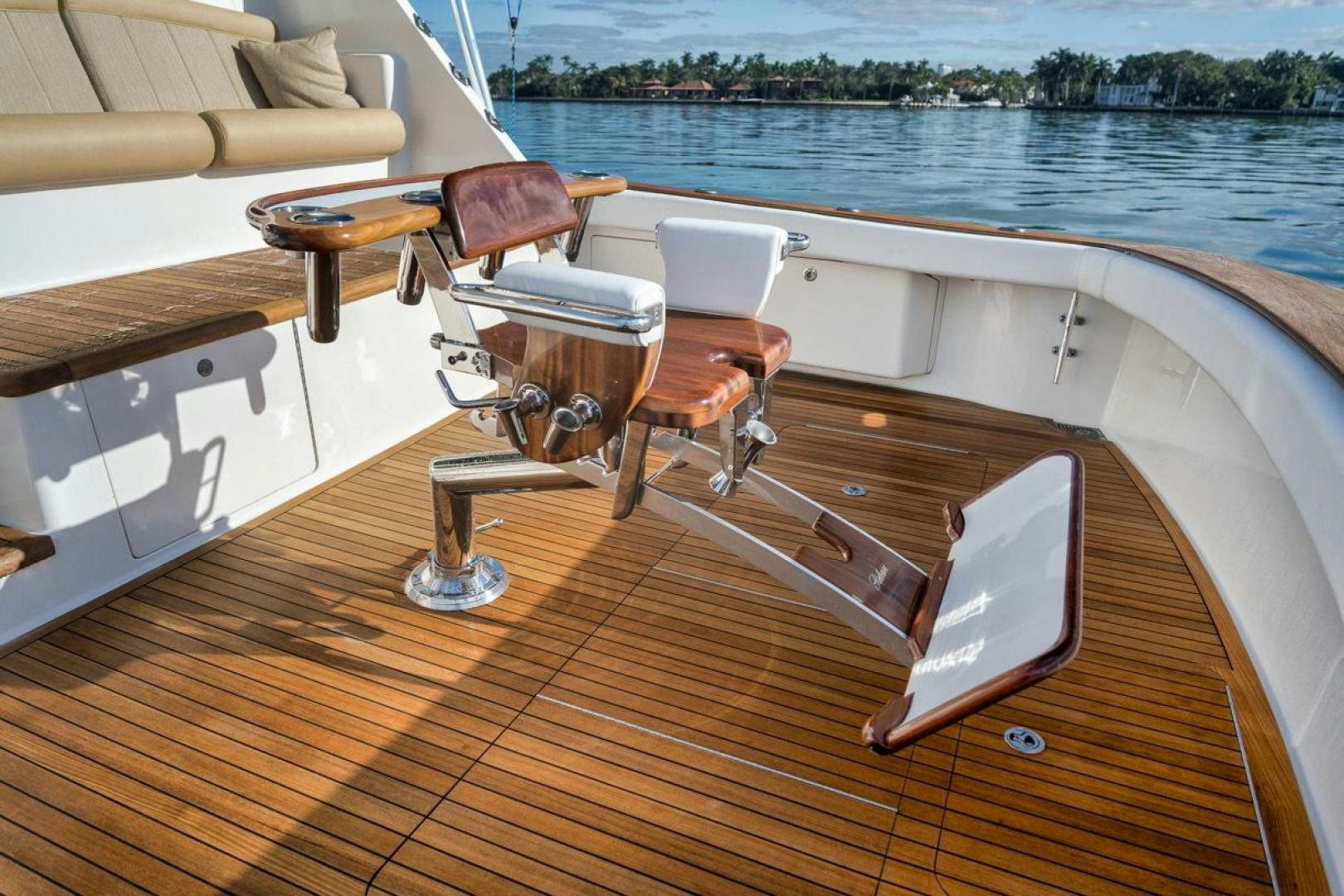 a boat on a deck aboard 68 VIKING Yacht for Sale