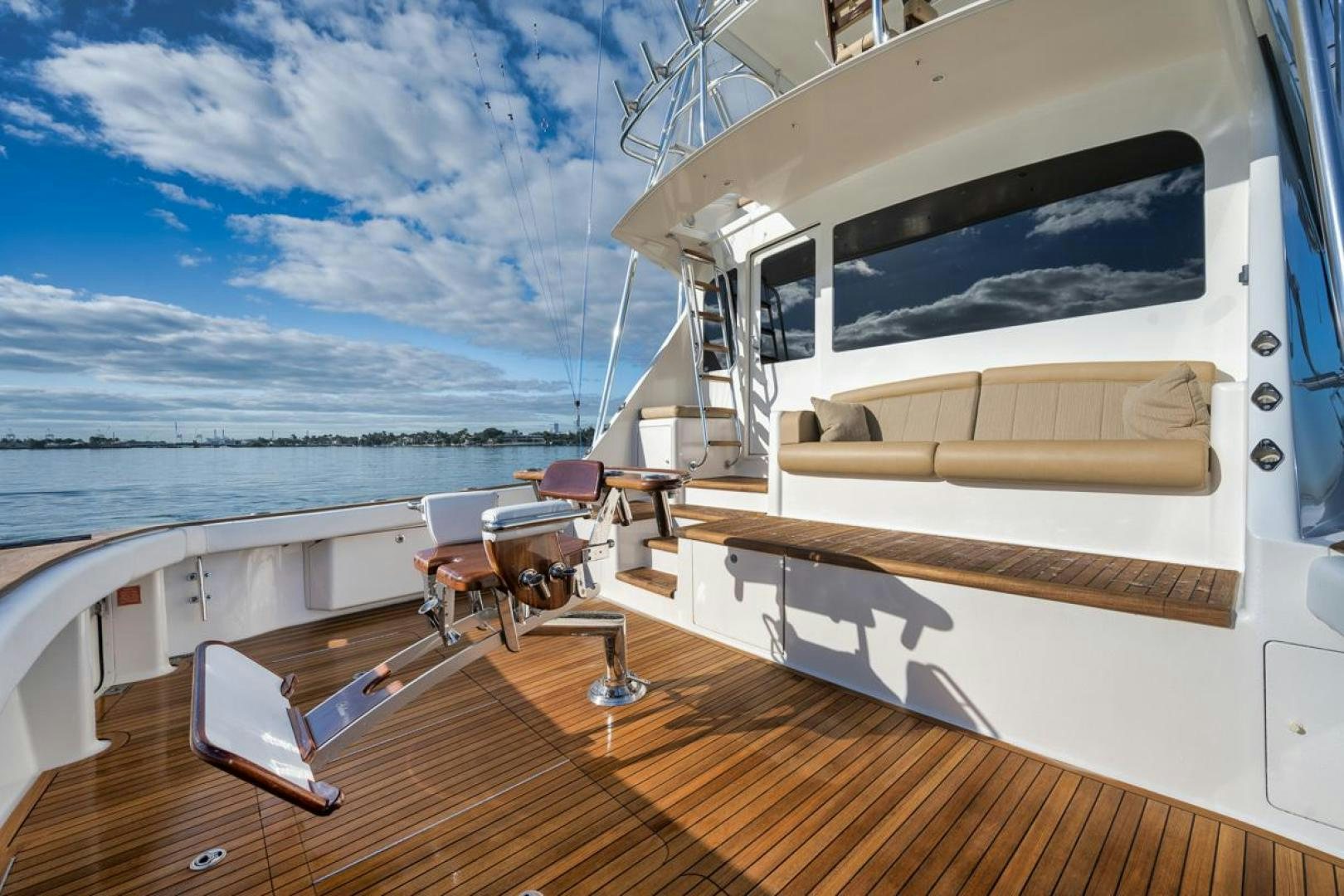 a boat on a deck aboard 68 VIKING Yacht for Sale