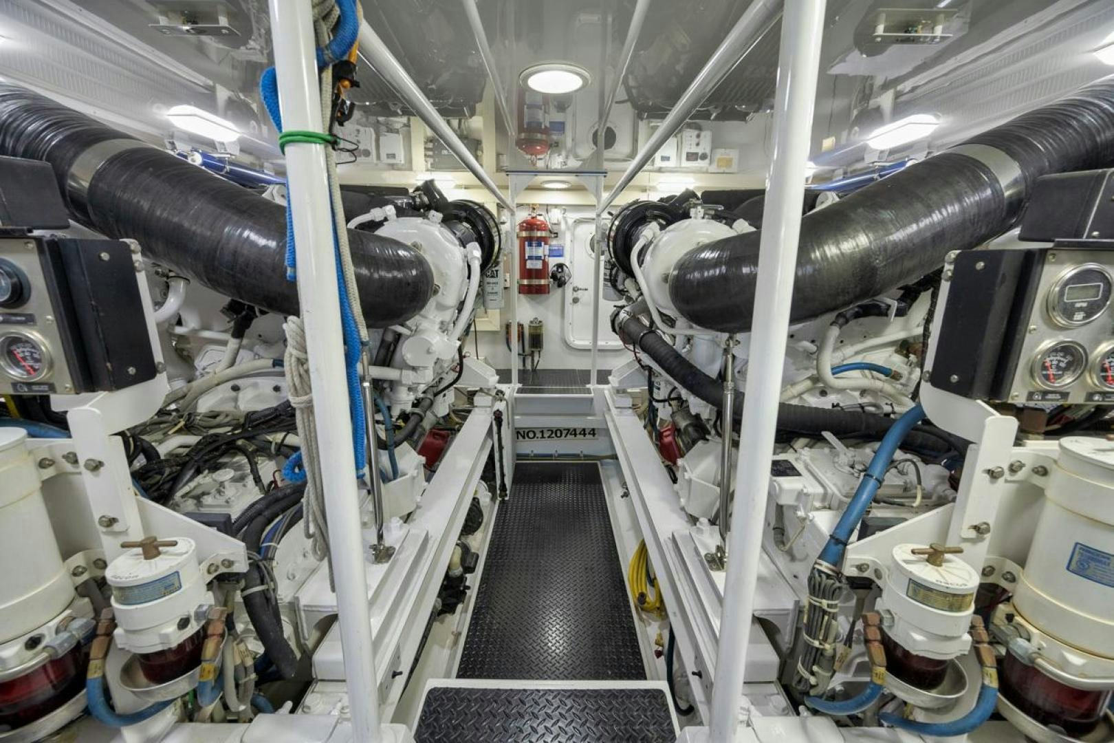 a room with machinery aboard 68 VIKING Yacht for Sale