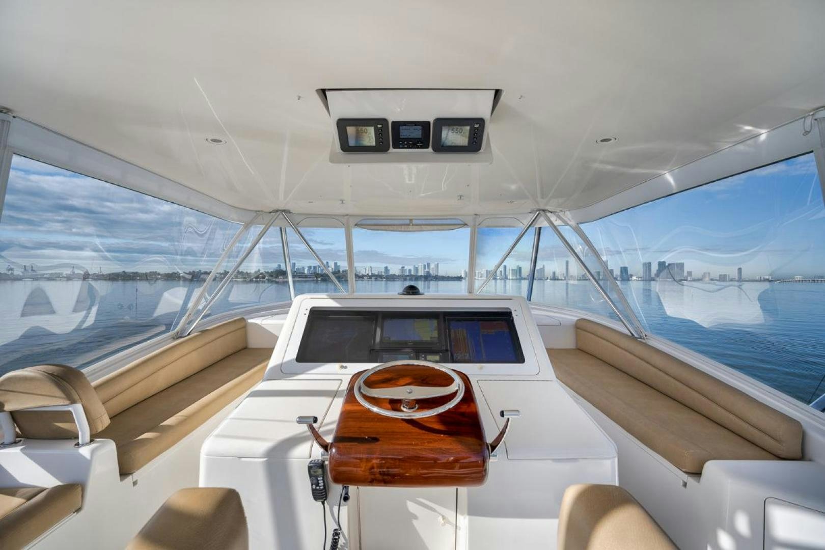 the inside of a boat aboard 68 VIKING Yacht for Sale