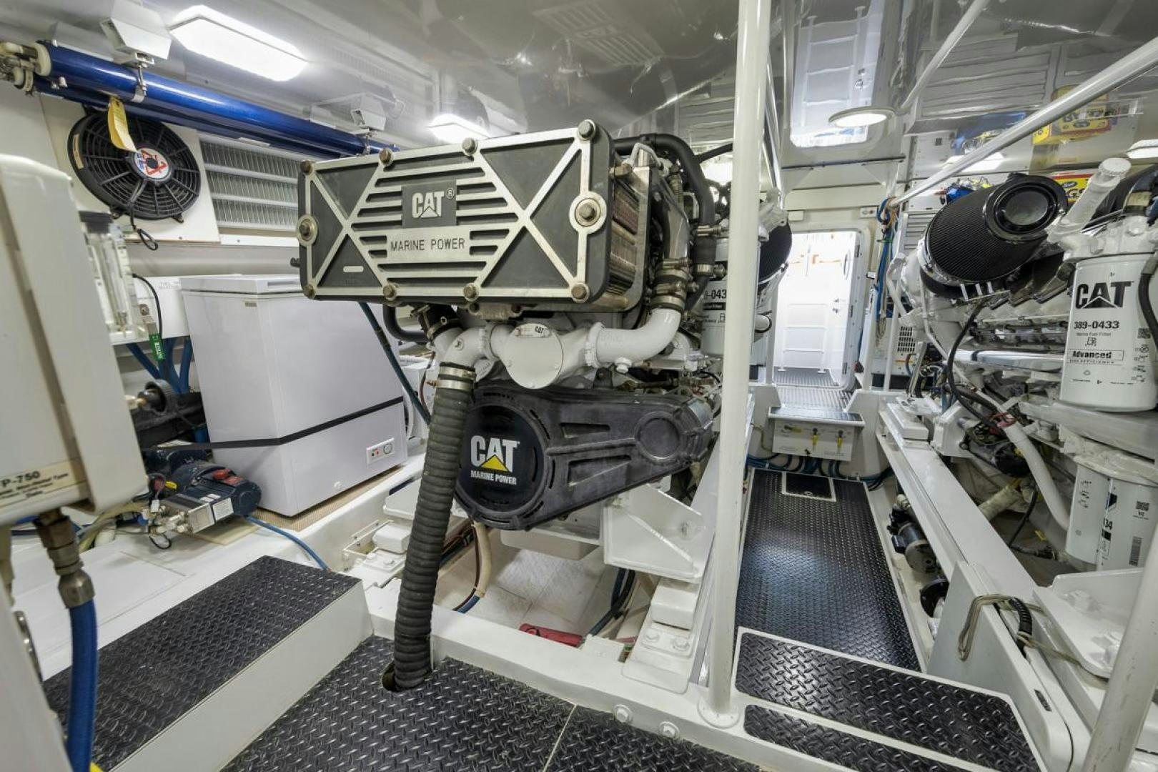 a room with machinery aboard 68 VIKING Yacht for Sale