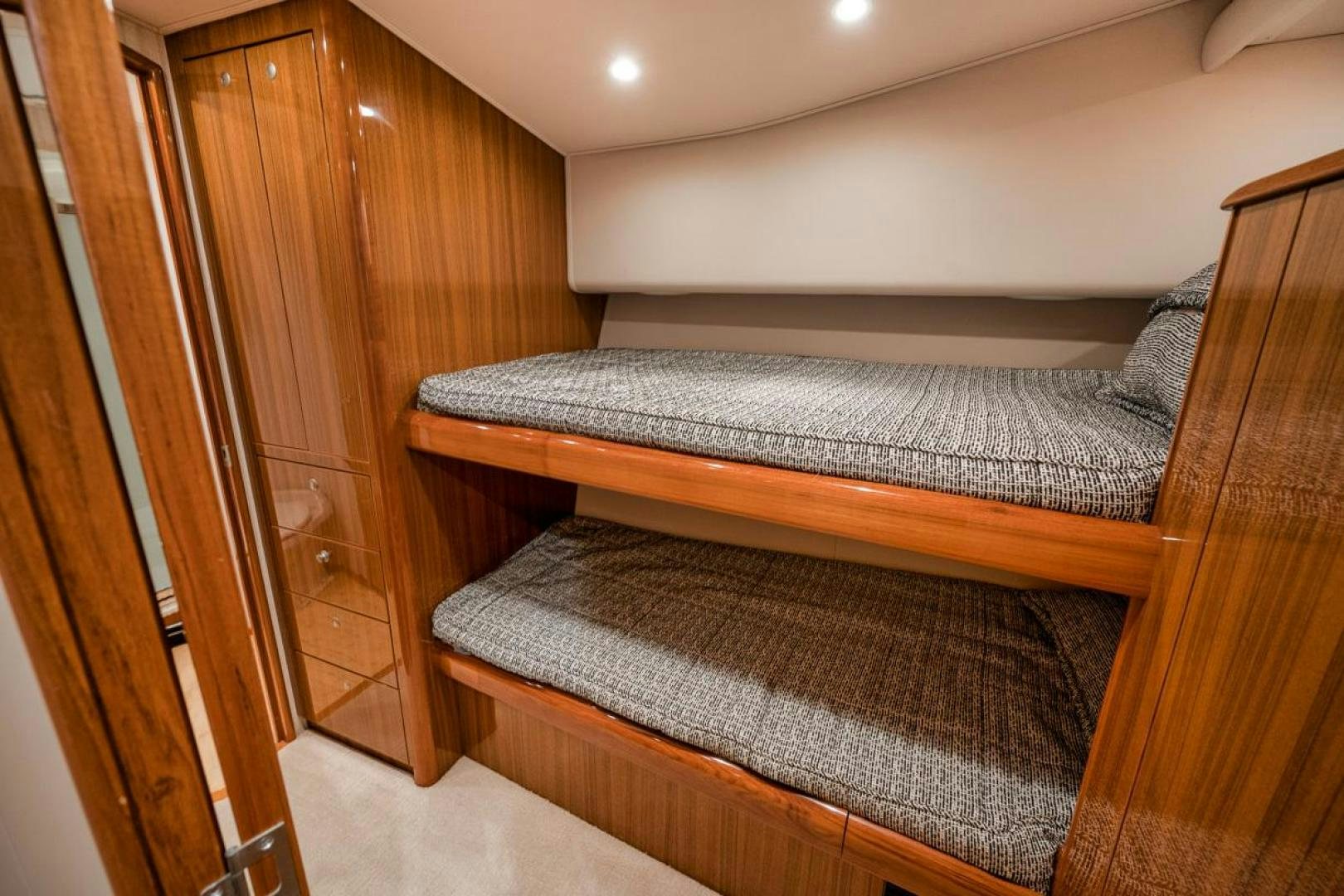 a bed in a room aboard 68 VIKING Yacht for Sale