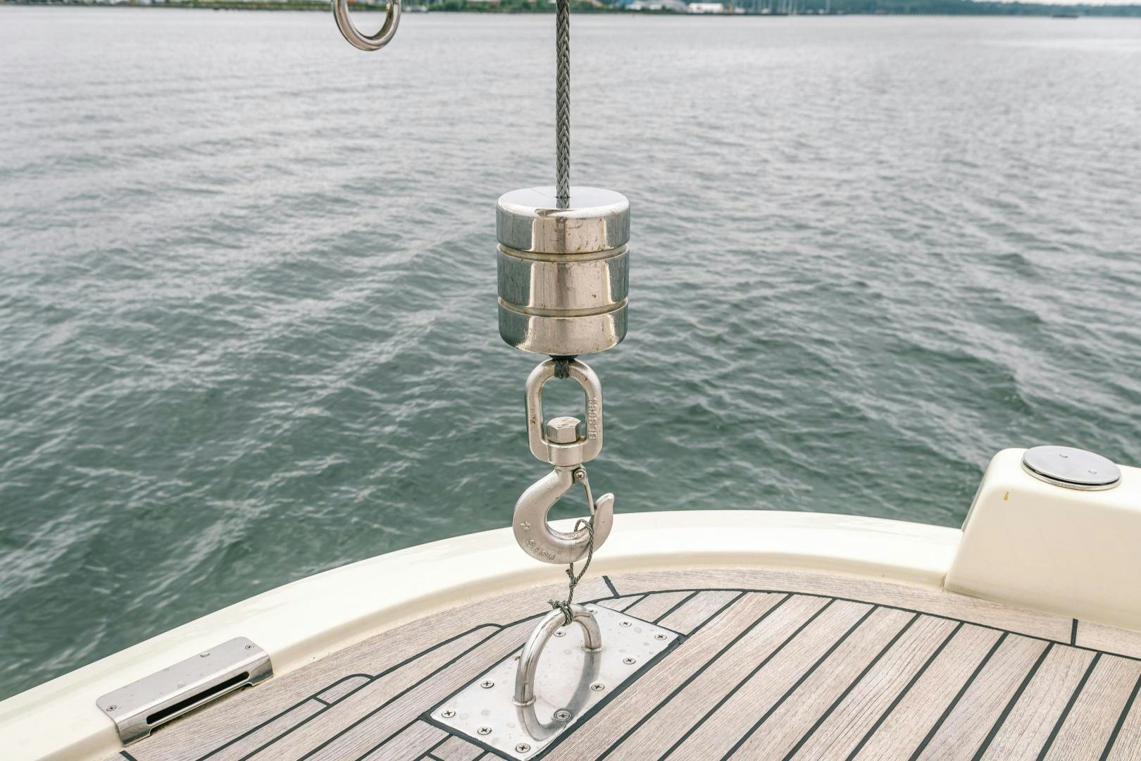 a boat with a metal hook aboard PRETTY LADY Yacht for Sale