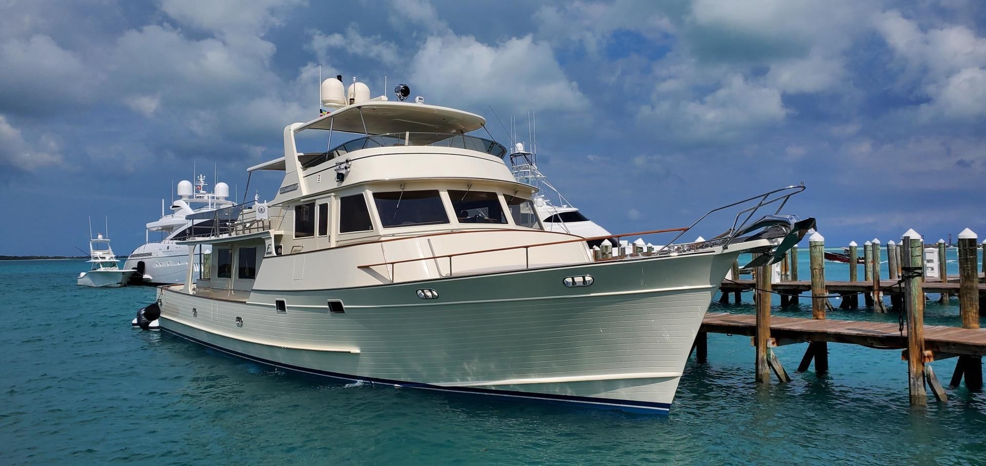 a white boat in the water aboard PRETTY LADY Yacht for Sale