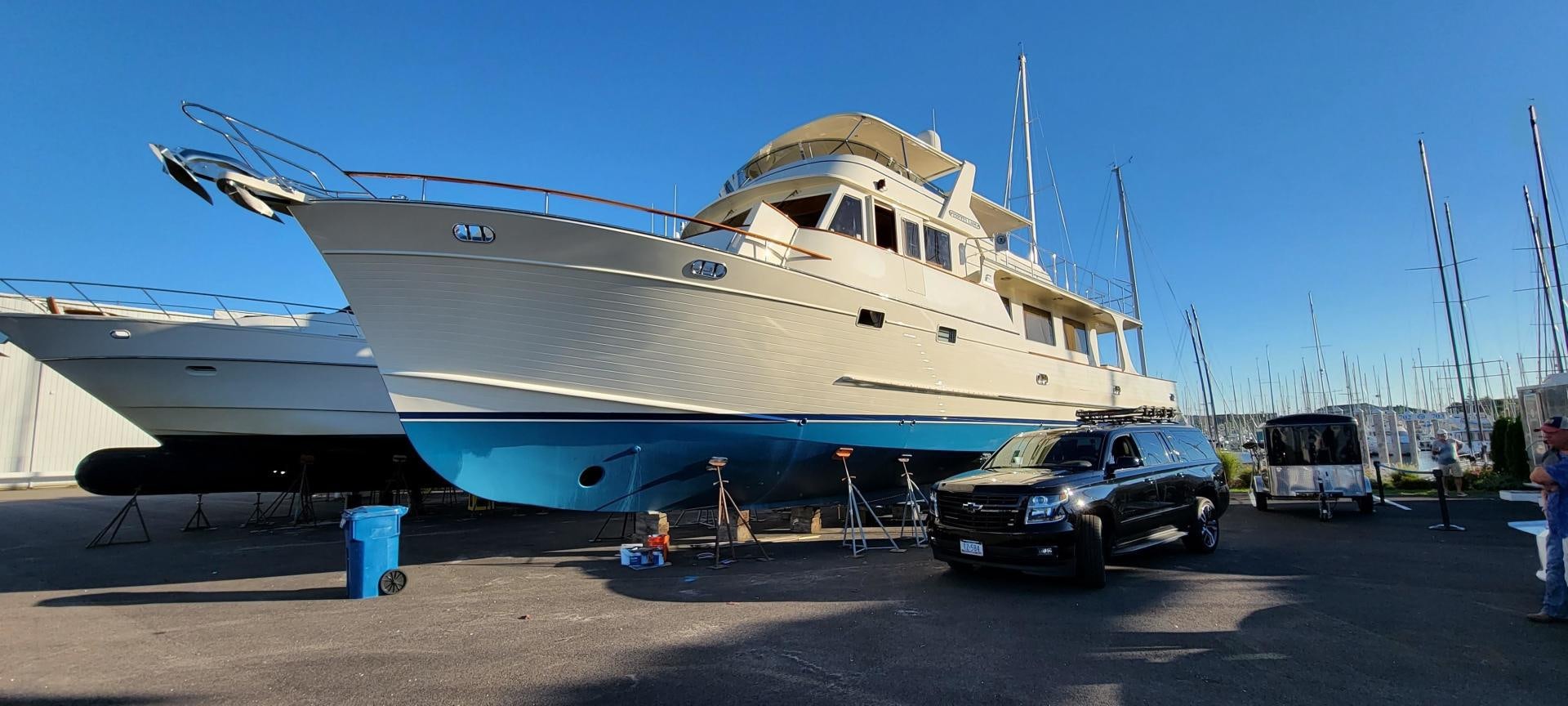 a boat on a trailer aboard PRETTY LADY Yacht for Sale