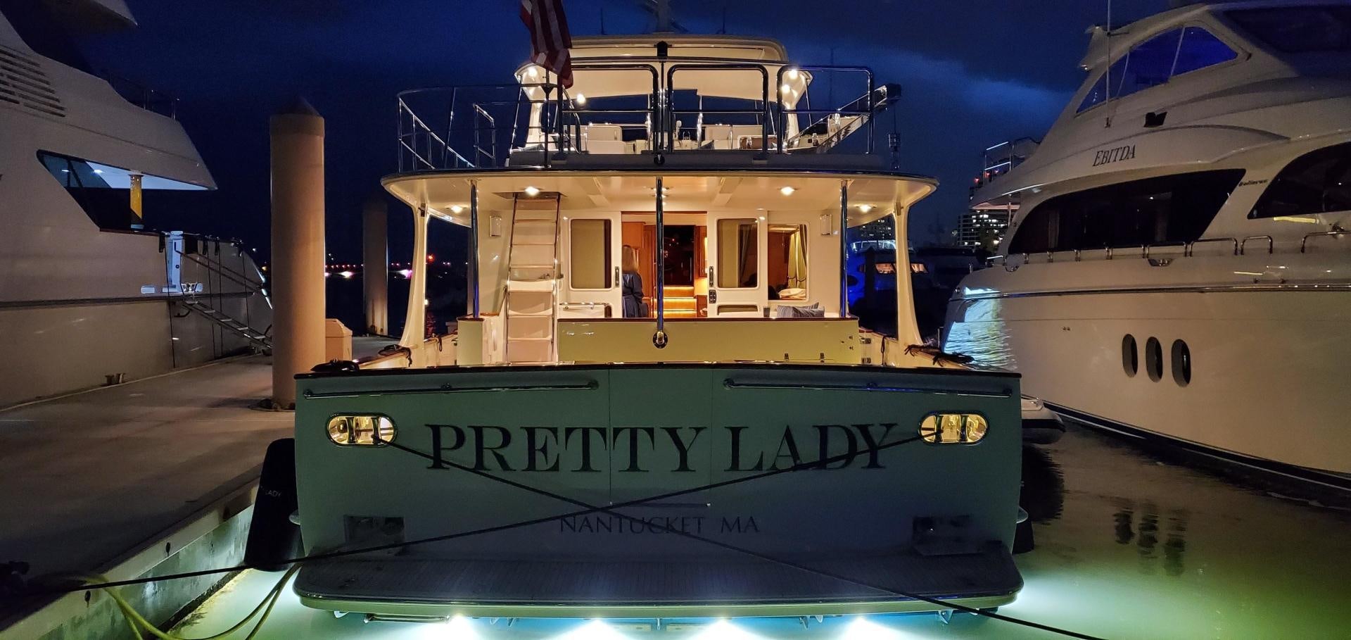 a boat in a harbor aboard PRETTY LADY Yacht for Sale