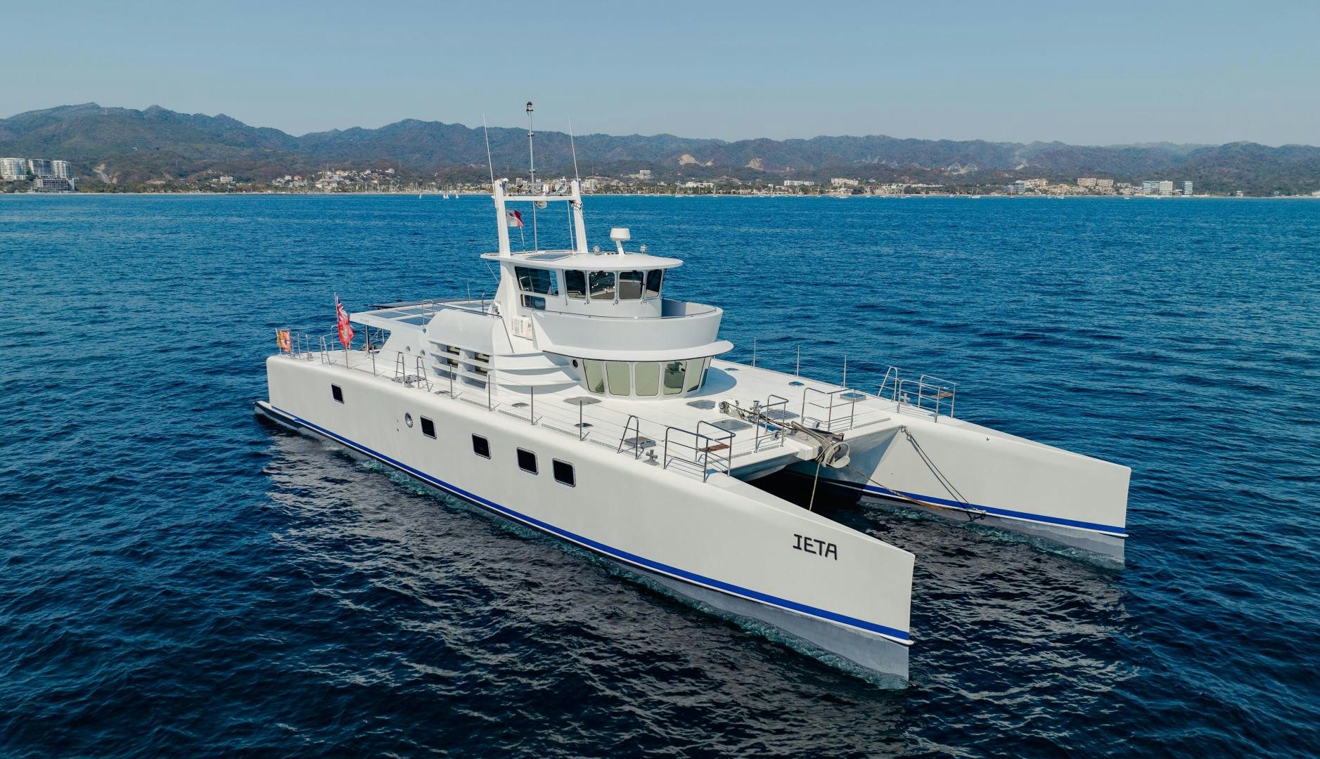 a boat in the water aboard IETA Yacht for Sale