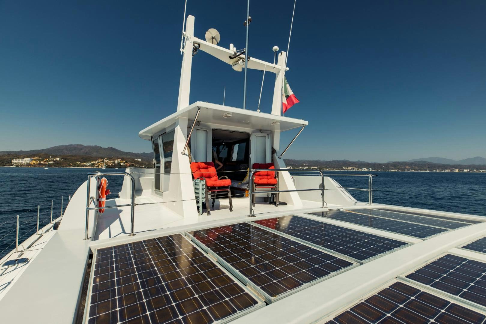a boat on the water aboard IETA Yacht for Sale