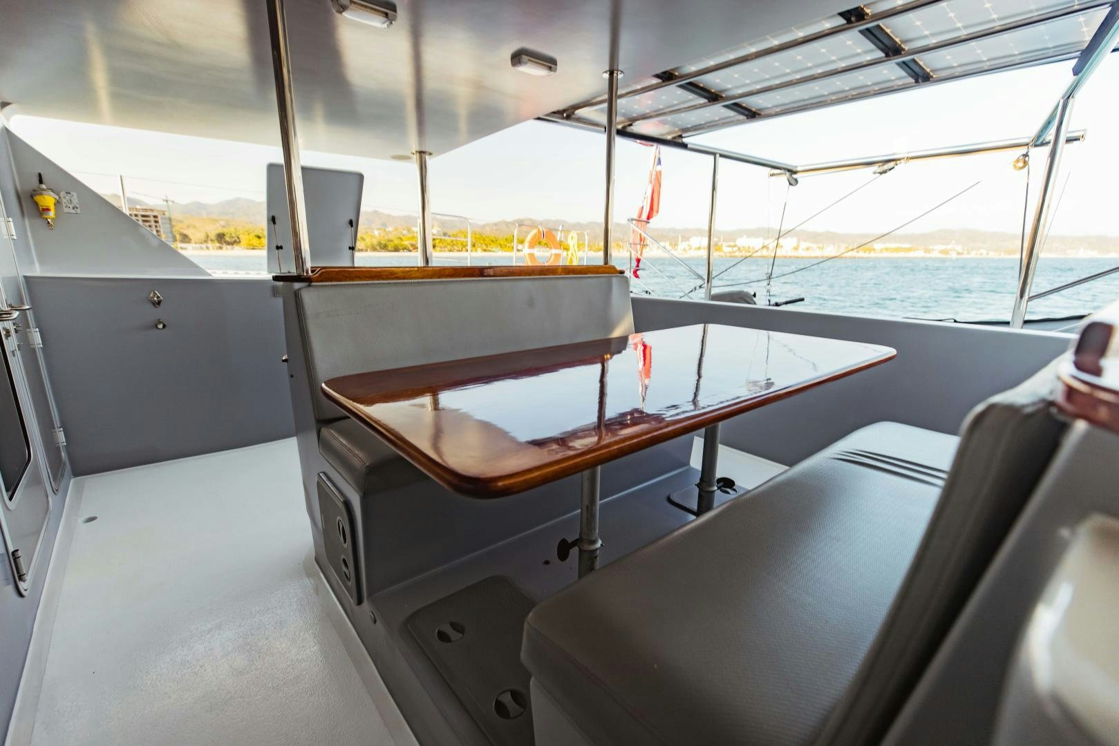 a boat on the water aboard IETA Yacht for Sale