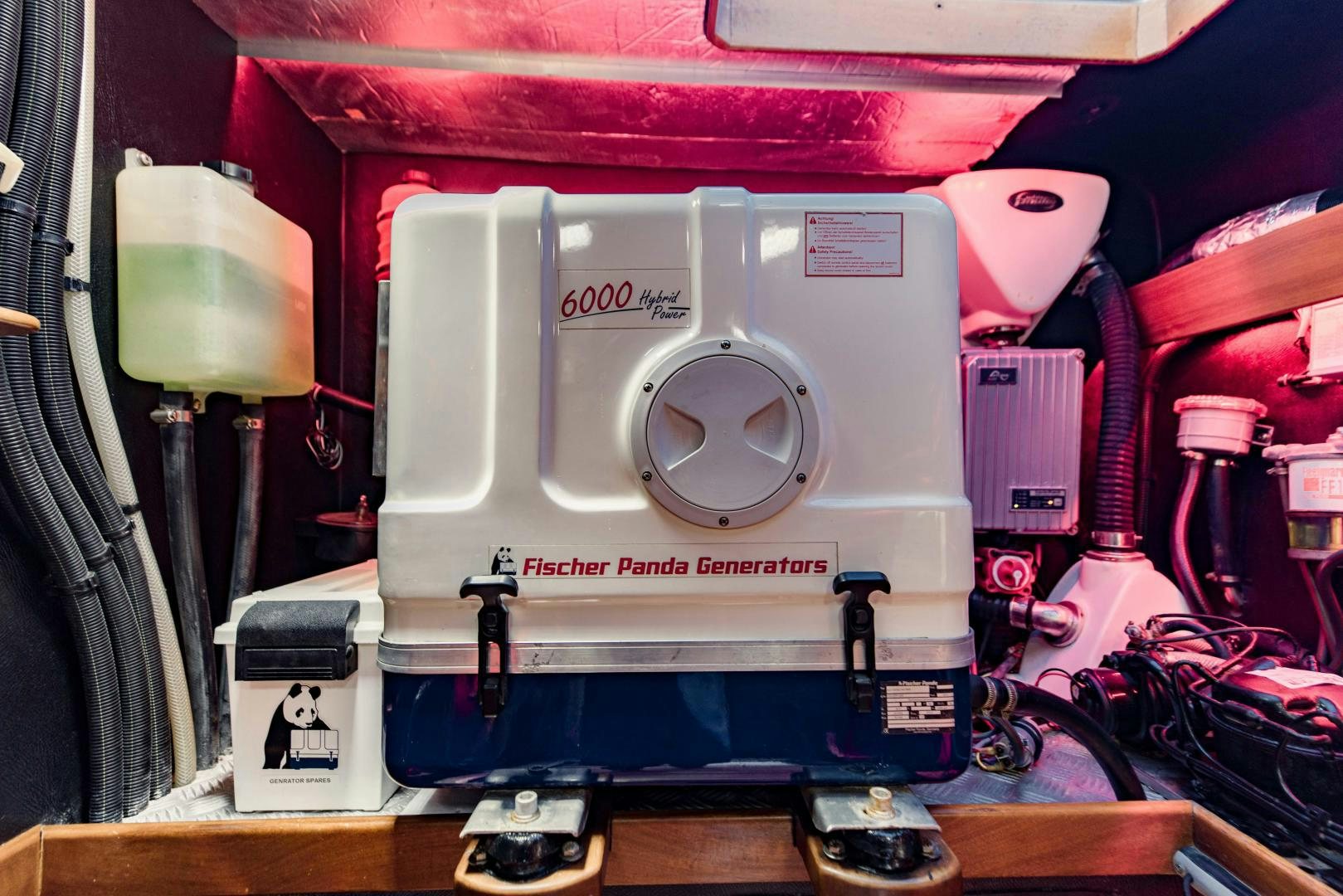 a machine with a label aboard IETA Yacht for Sale