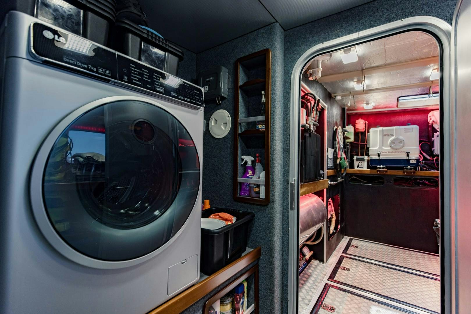 a car with a large speaker aboard IETA Yacht for Sale