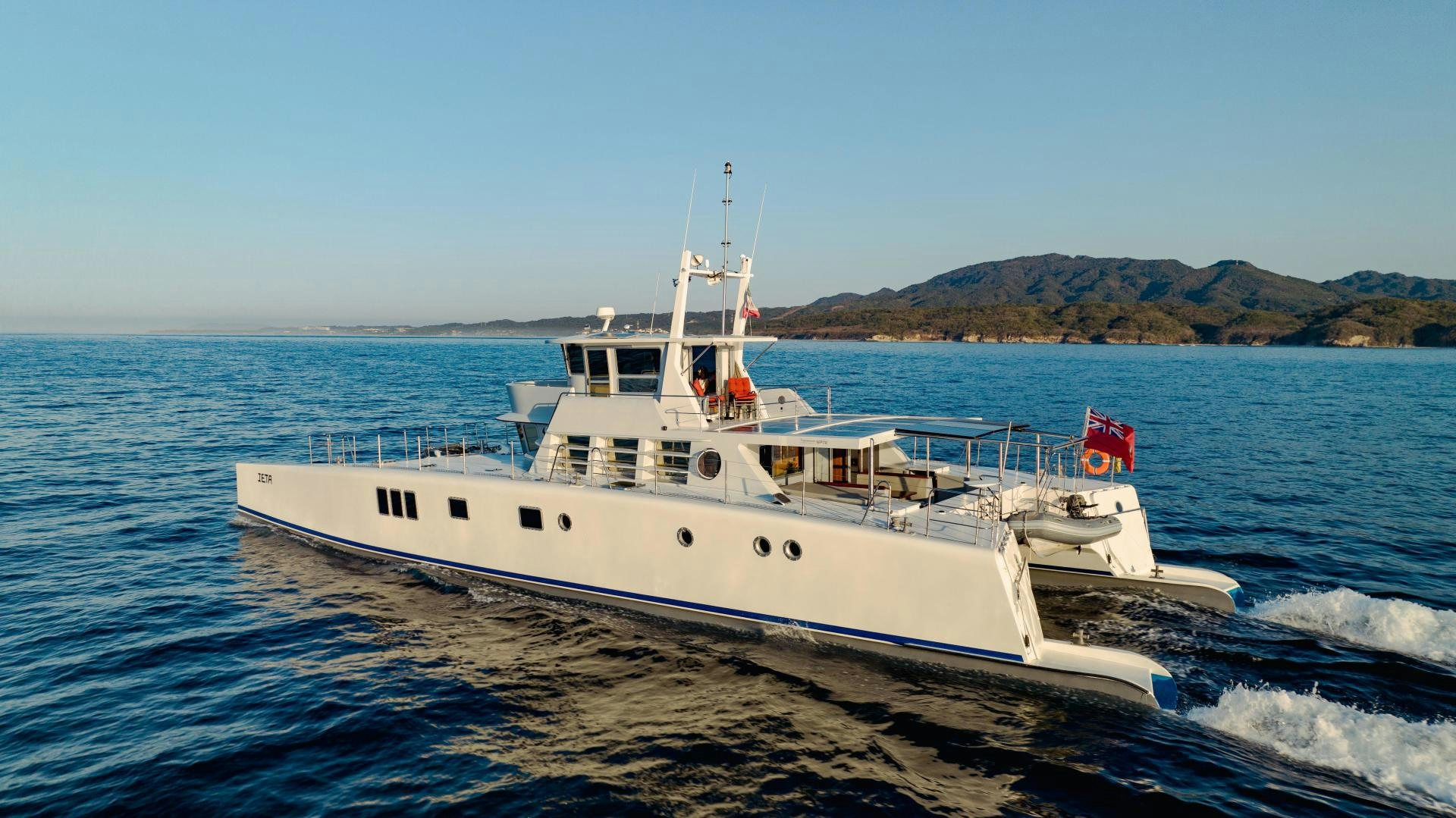 a boat on the water aboard IETA Yacht for Sale