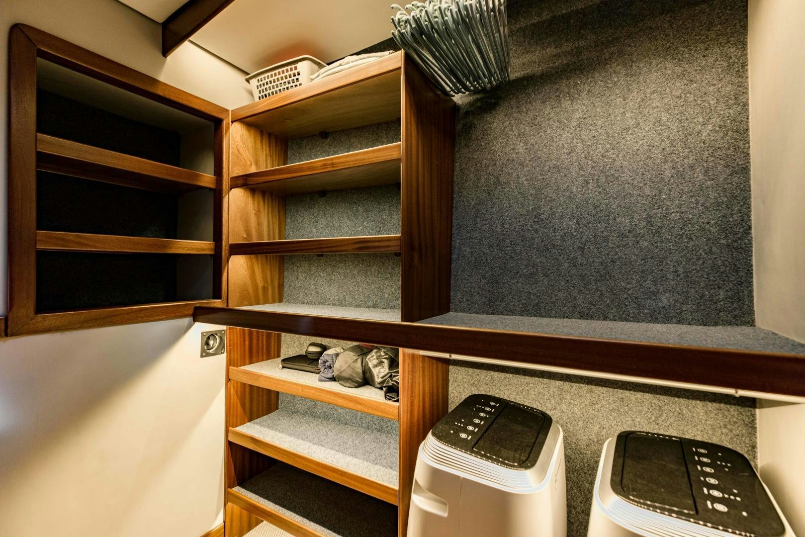 a person standing on a shelf aboard IETA Yacht for Sale