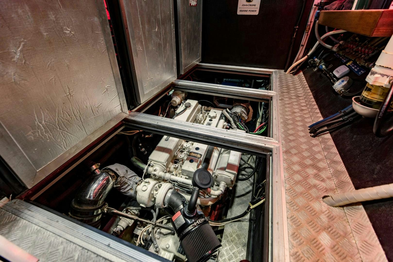 a machine with wires aboard IETA Yacht for Sale