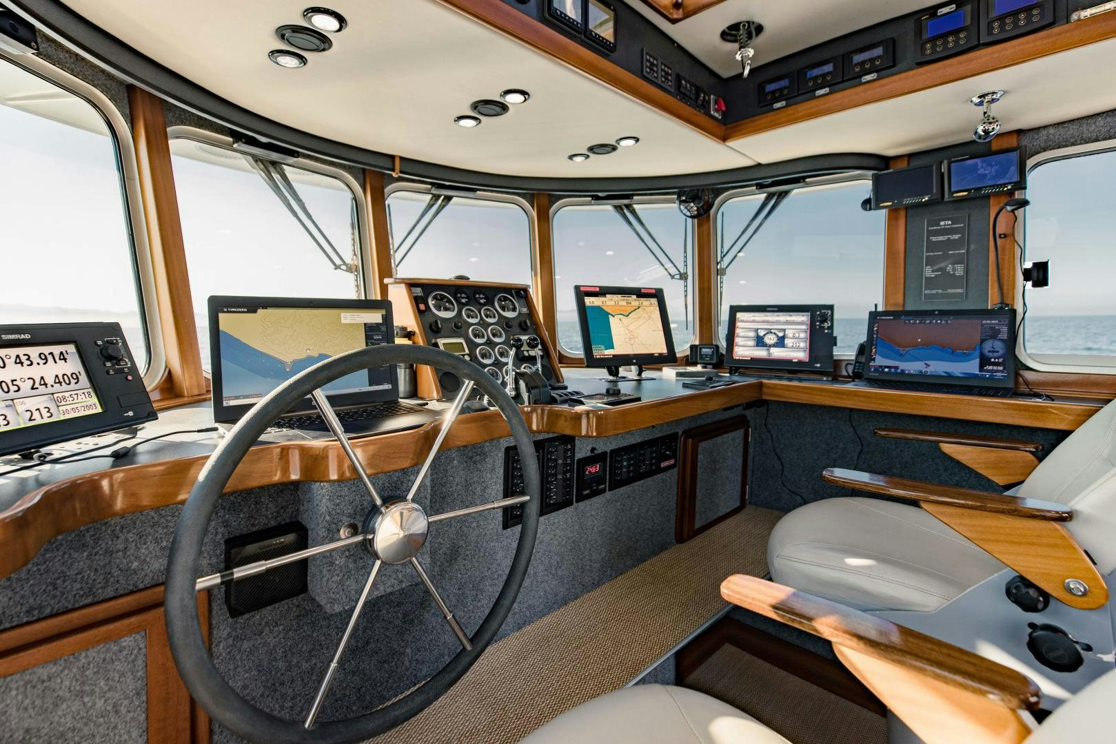 inside of a plane aboard IETA Yacht for Sale