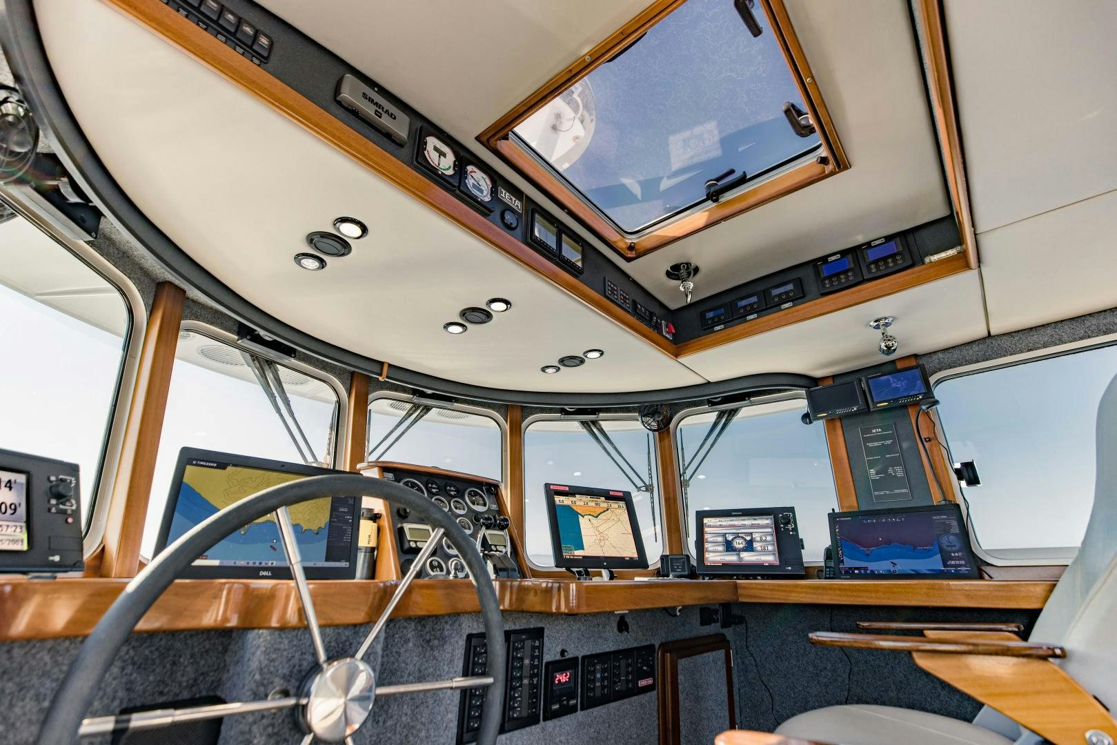 a room with a large ferris wheel aboard IETA Yacht for Sale