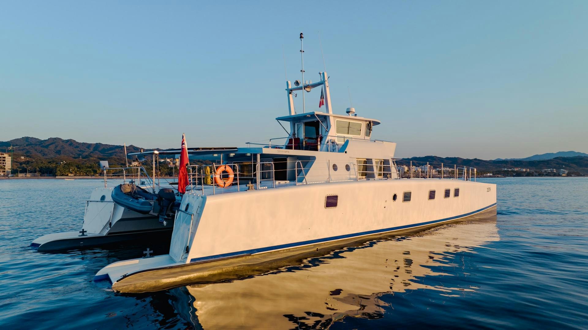 a boat on the water aboard IETA Yacht for Sale