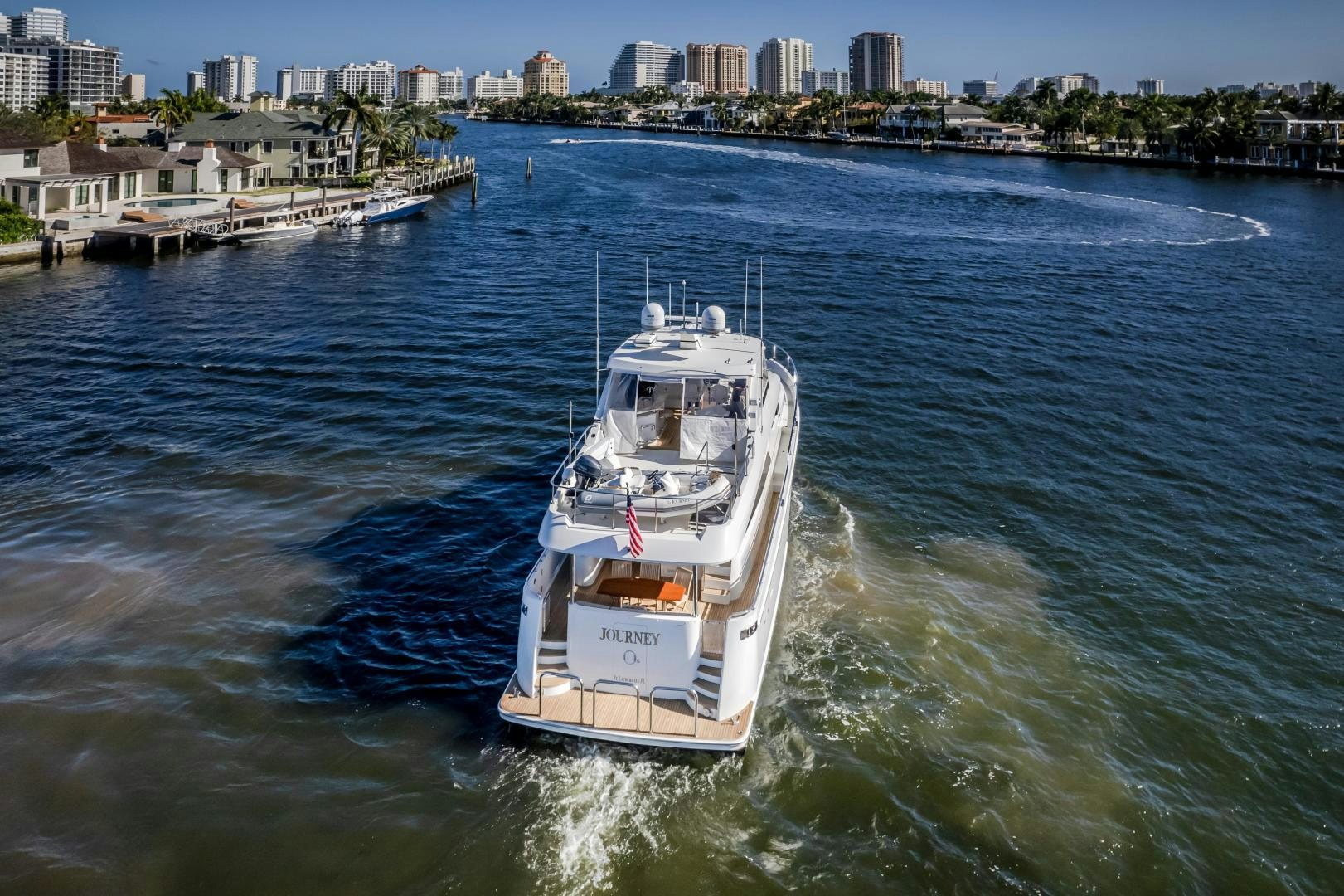 a boat on the water aboard JOURNEY Yacht for Sale