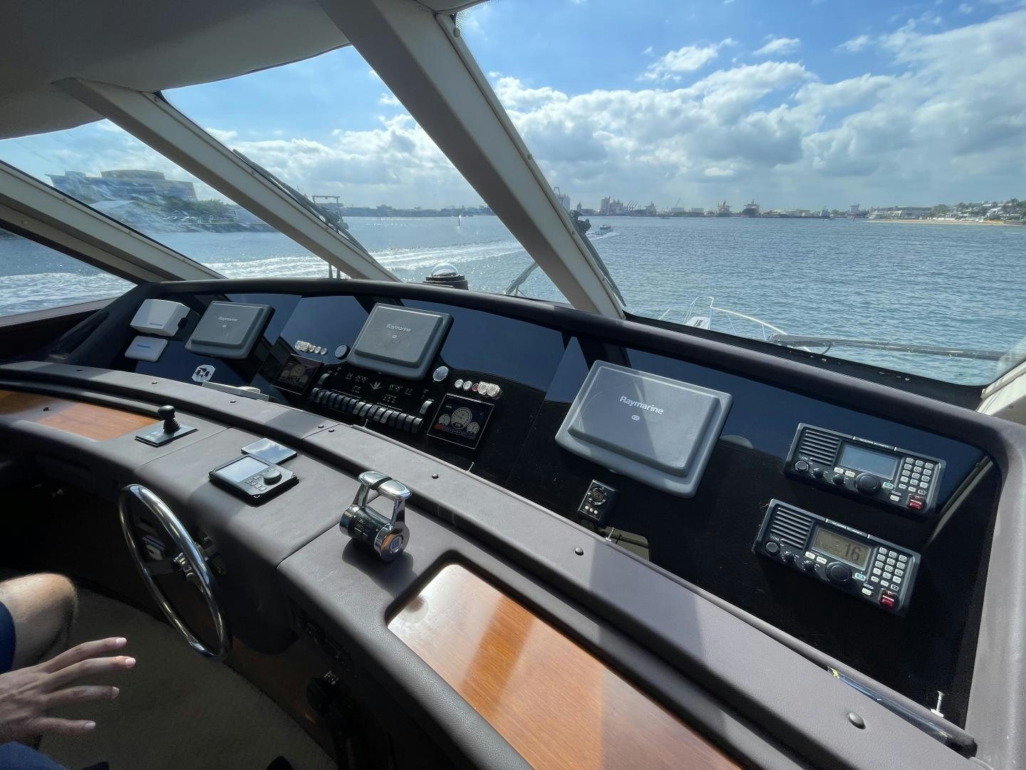 inside of a car aboard ONIX Yacht for Sale