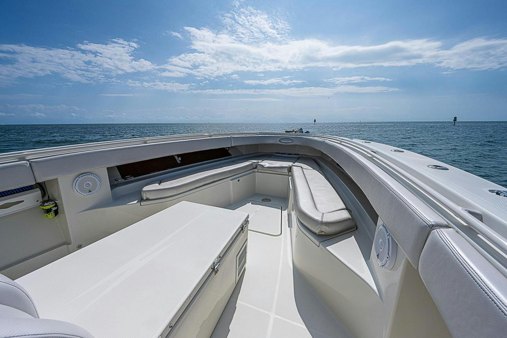 the front of a boat aboard S3XY Yacht for Sale