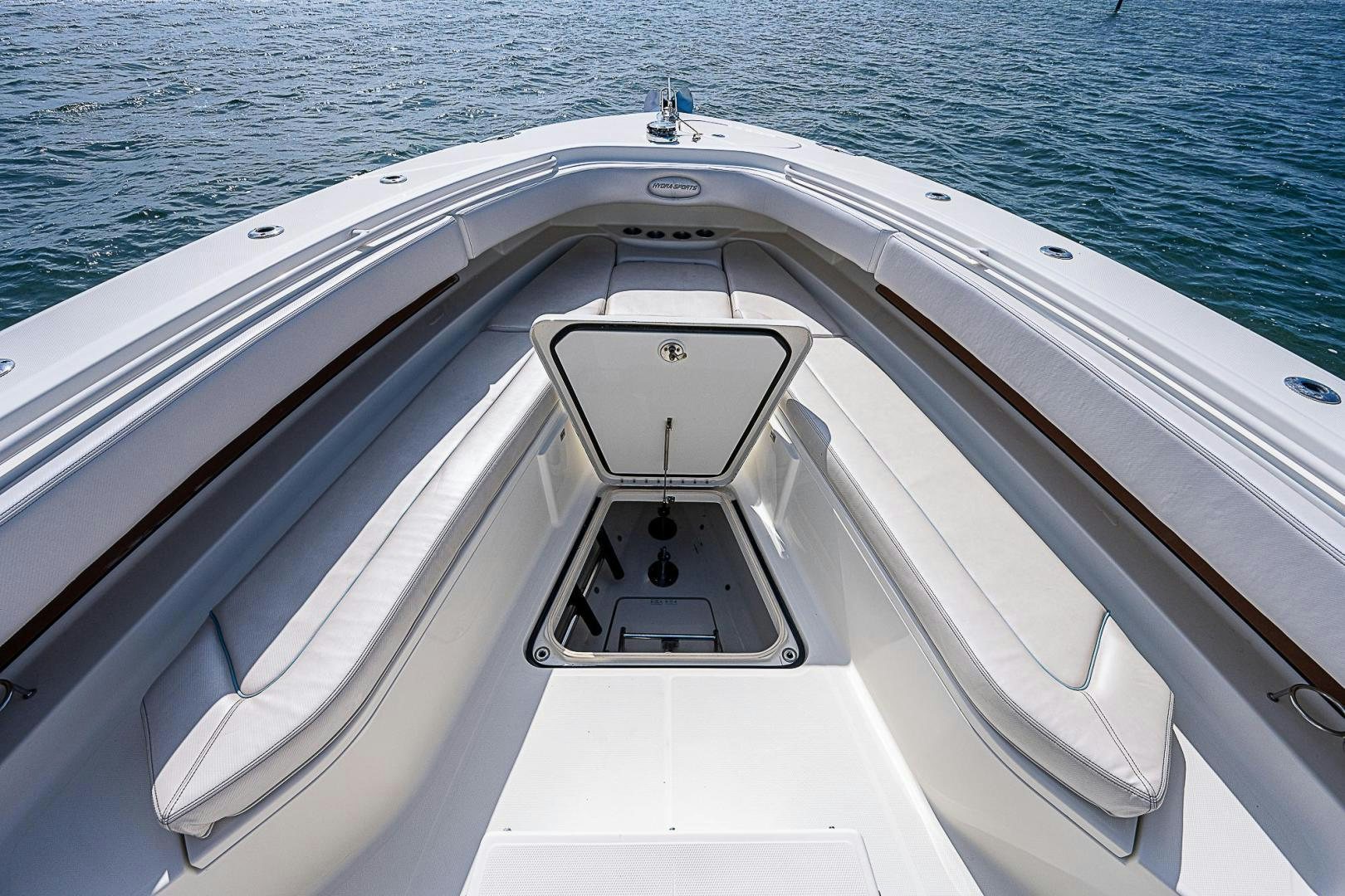 the front of a boat aboard S3XY Yacht for Sale