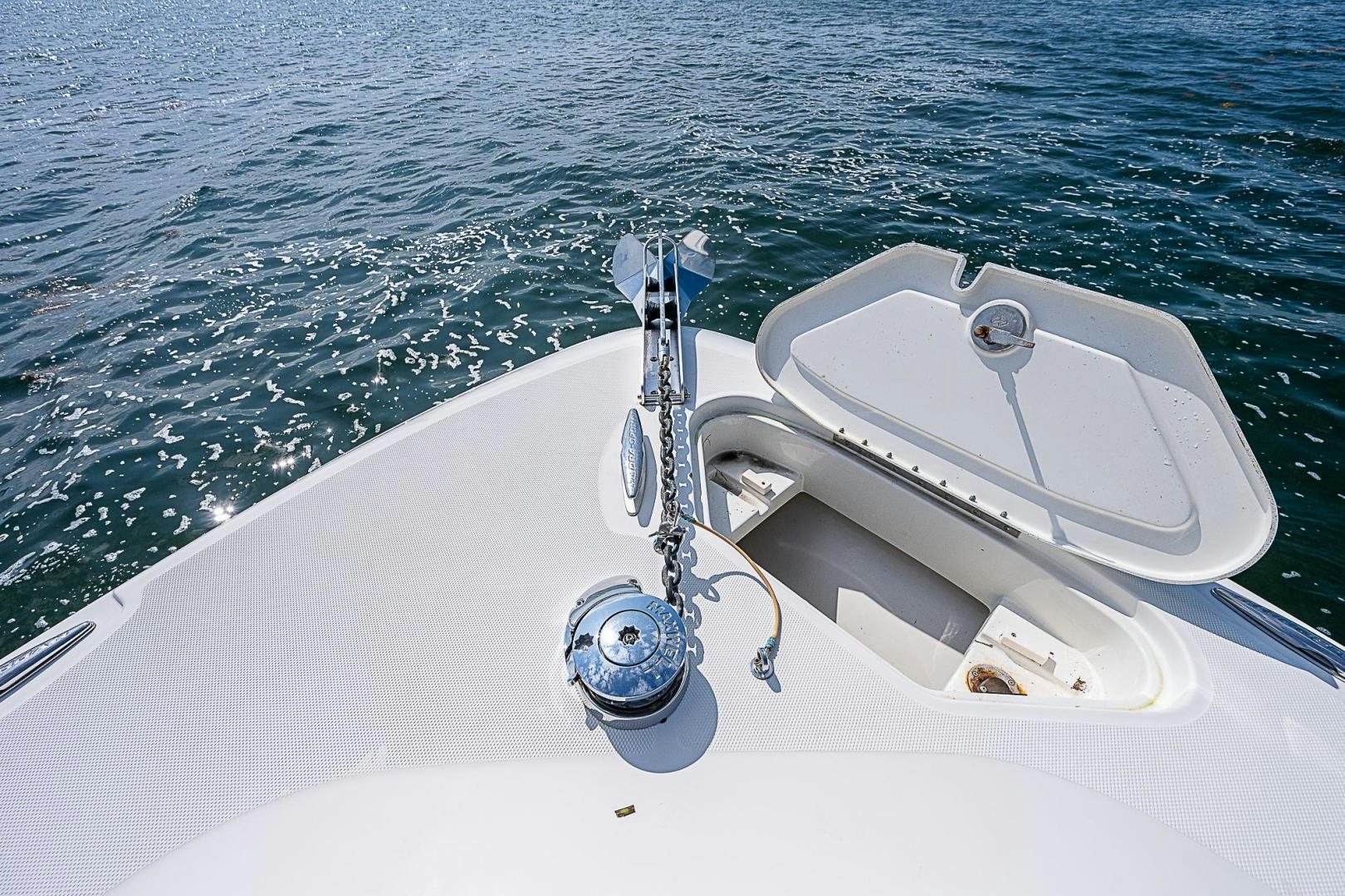 a boat with a couple of water droppers on it aboard S3XY Yacht for Sale
