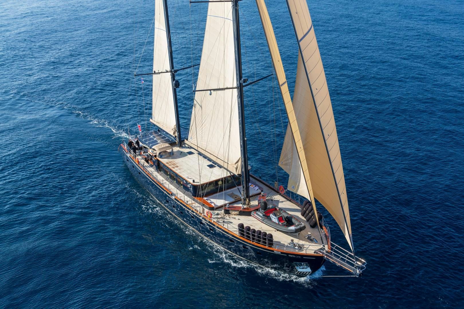 a sailboat on the water aboard MITI ONE Yacht for Sale