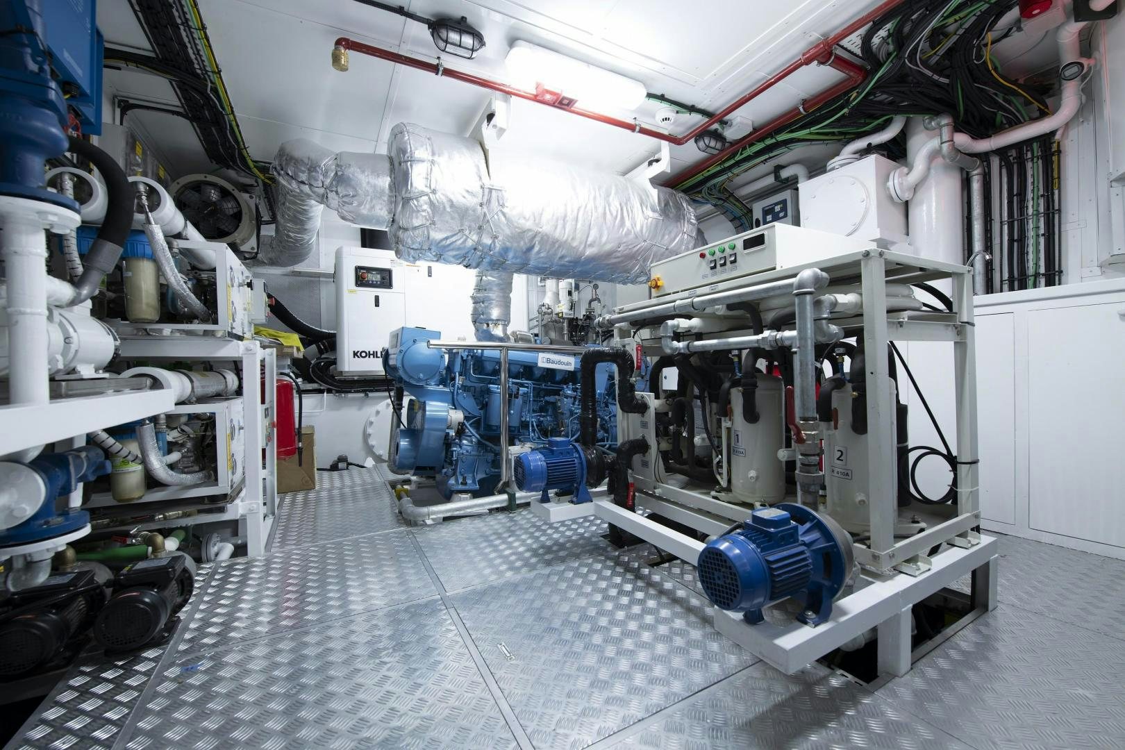 a large room with machinery aboard MITI ONE Yacht for Sale