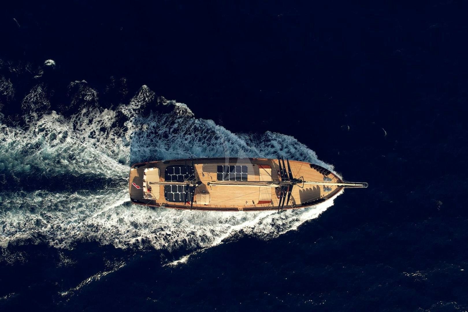 a boat in the water aboard MITI ONE Yacht for Sale