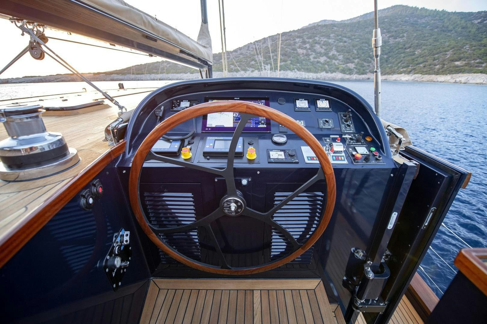 the inside of a boat aboard MITI ONE Yacht for Sale