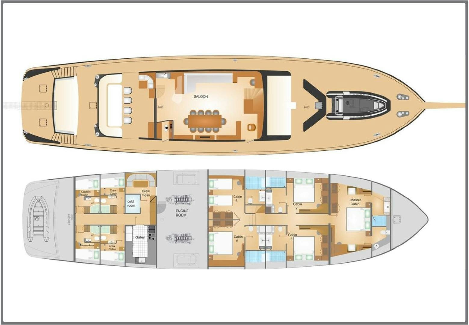 diagram aboard MITI ONE Yacht for Charter