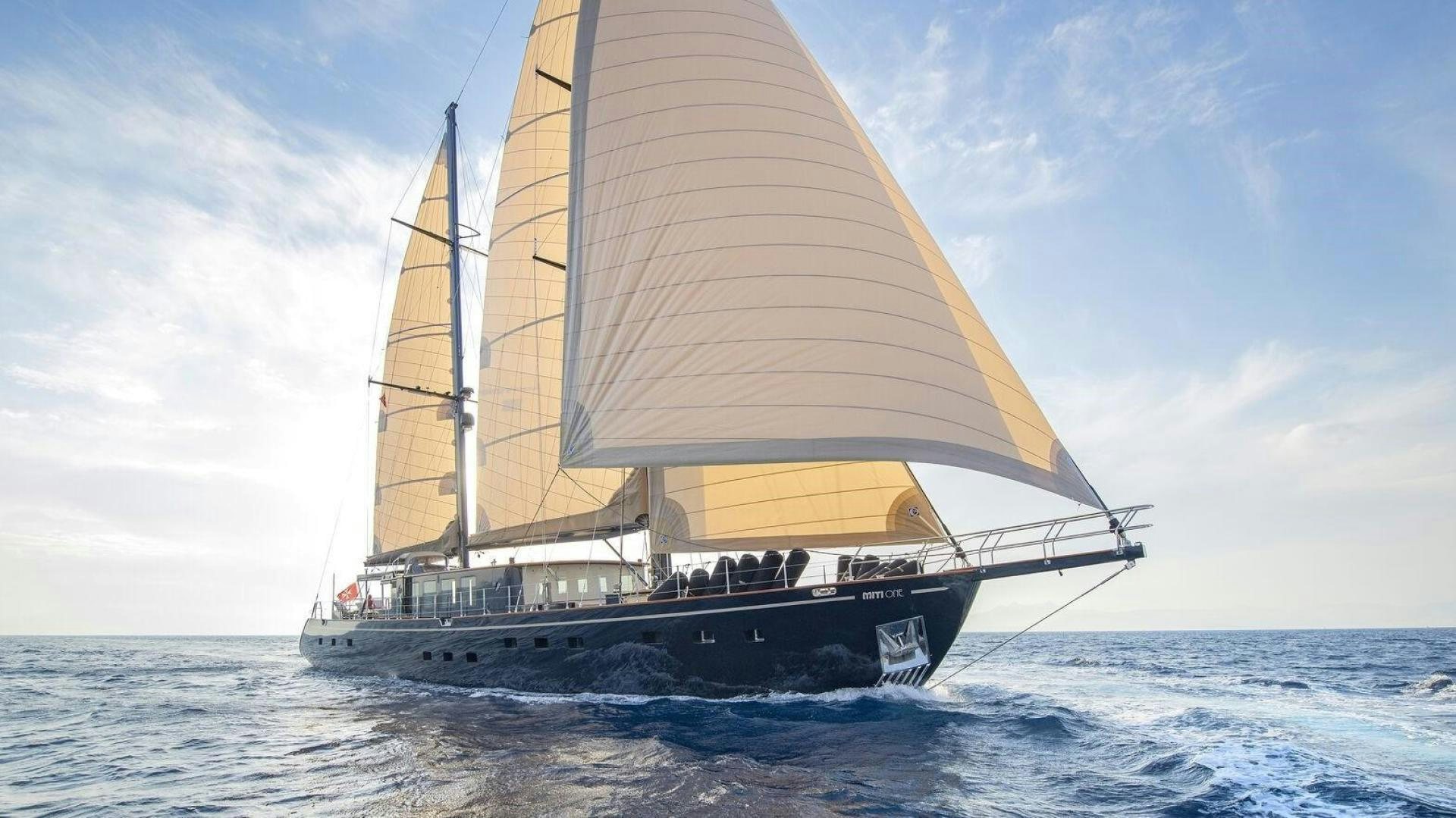 a boat in the water aboard MITI ONE Yacht for Sale