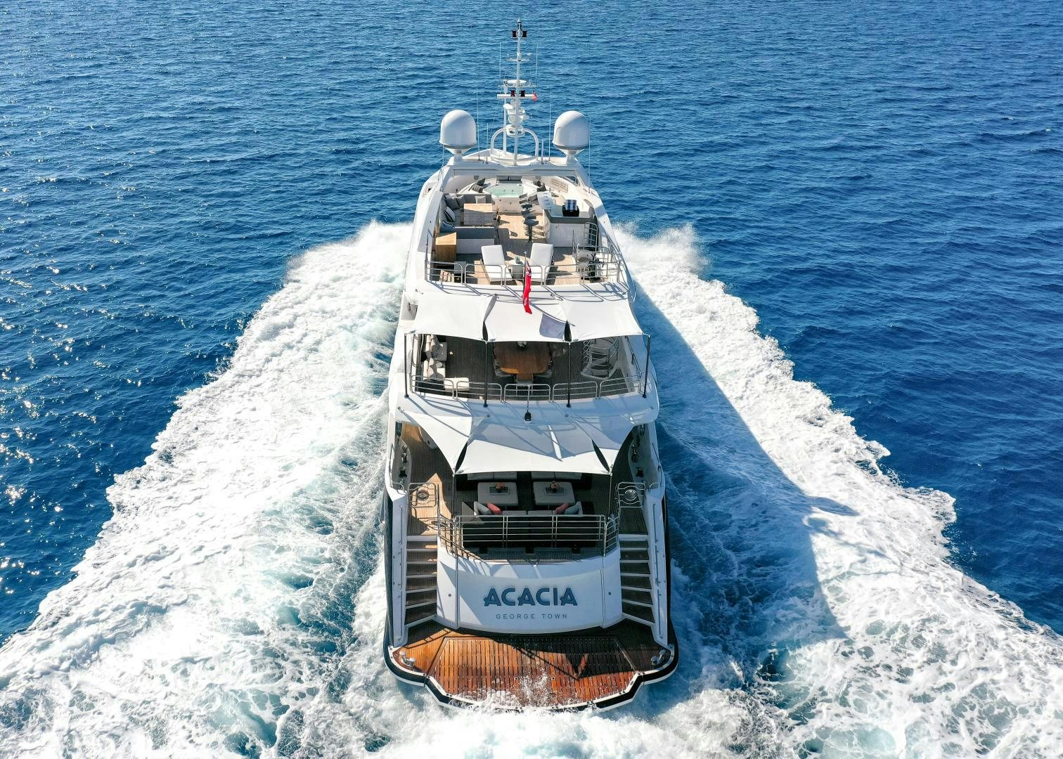 a ship on the water aboard ACACIA Yacht for Sale