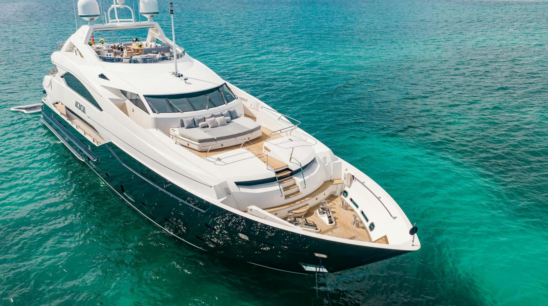 a boat in the water aboard ACACIA Yacht for Sale