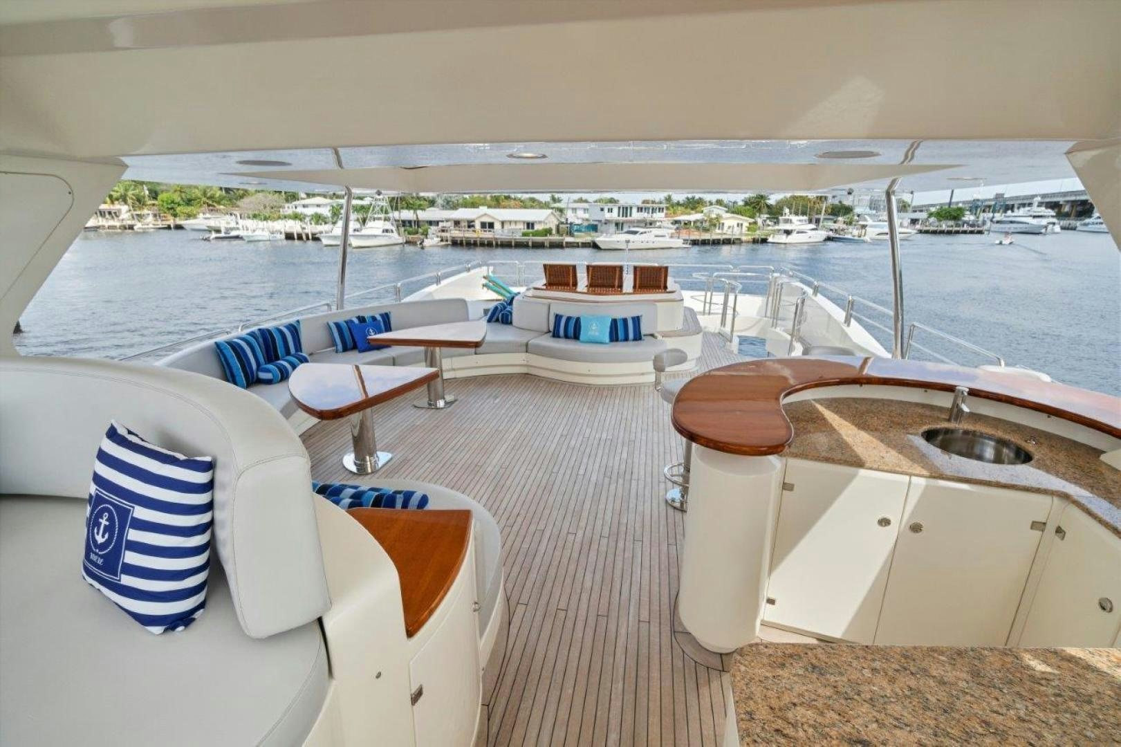 a boat on a deck aboard VIVERE Yacht for Sale