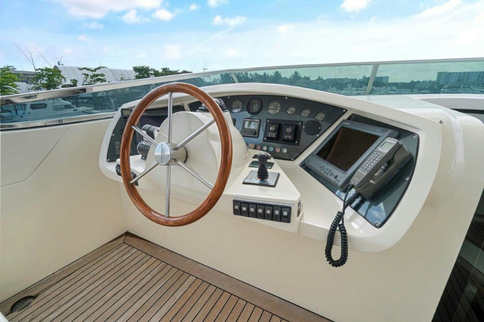 inside of a car aboard VIVERE Yacht for Sale