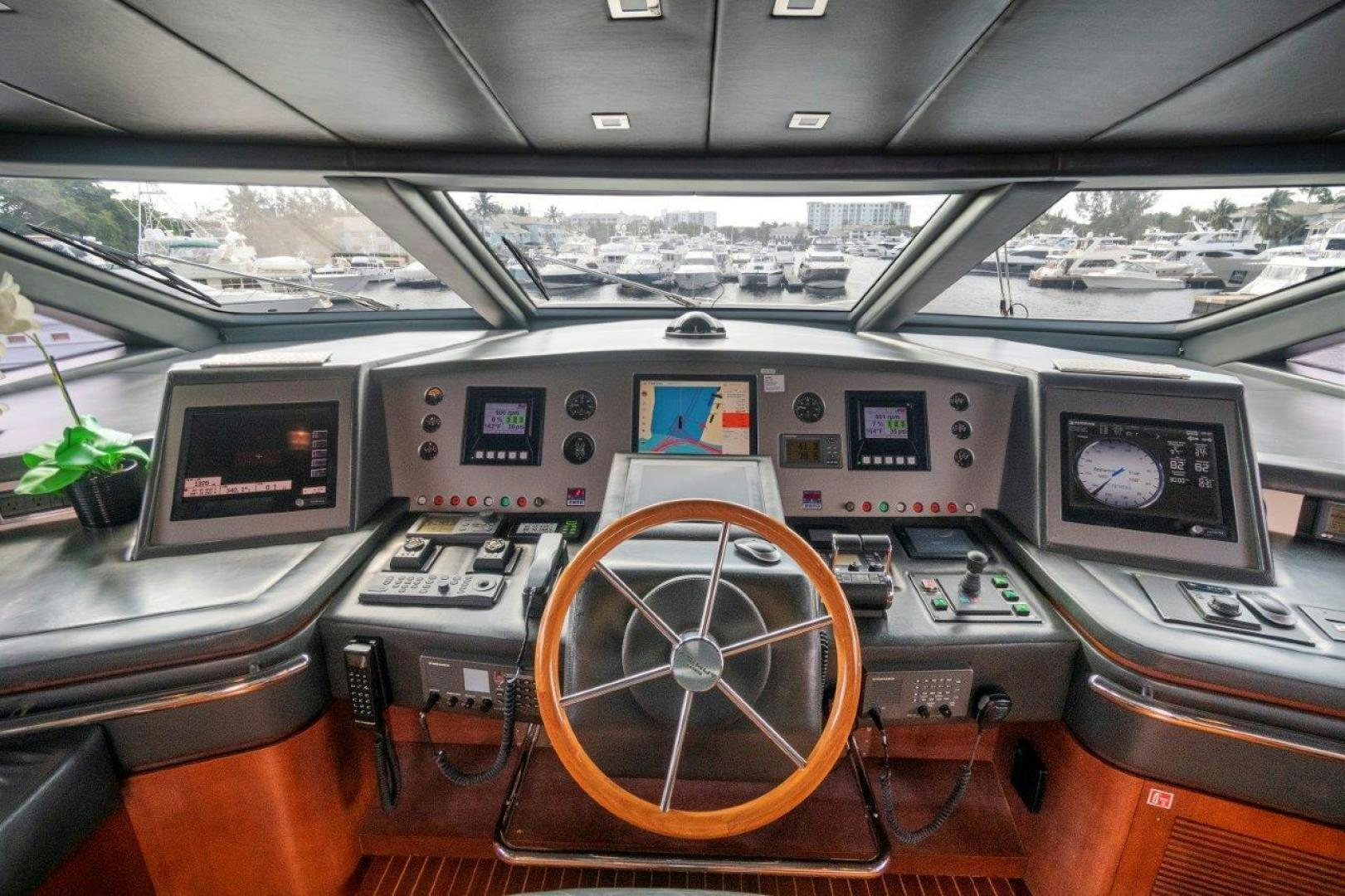 inside of a car aboard VIVERE Yacht for Sale