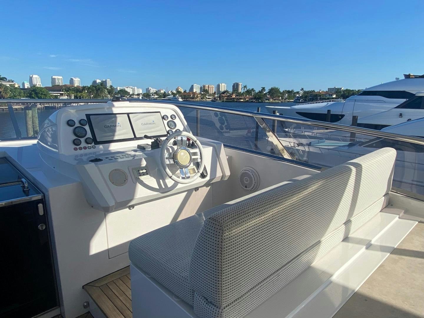 a cockpit of a plane aboard LA TACHE Yacht for Sale
