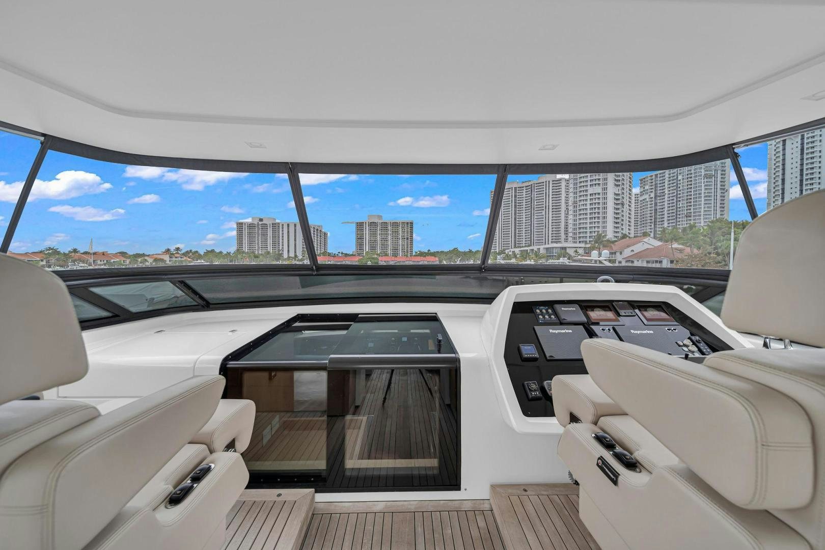 inside of a car aboard PEACEKEEPER Yacht for Sale