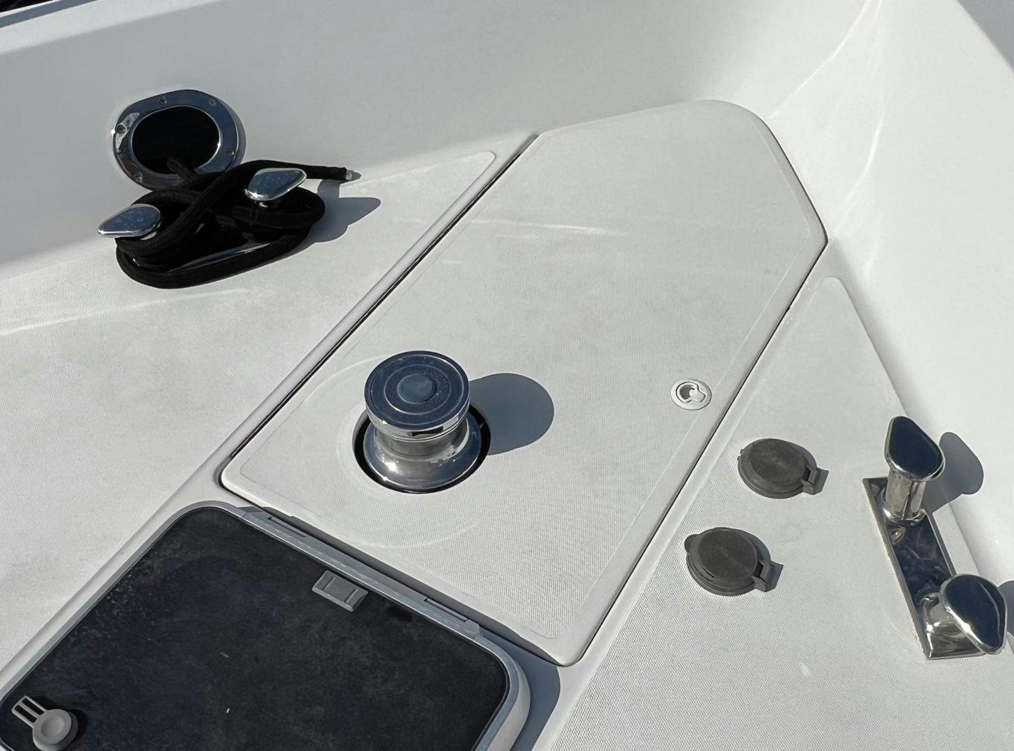 a close-up of a white box aboard MAGIC MOMENTS Yacht for Sale