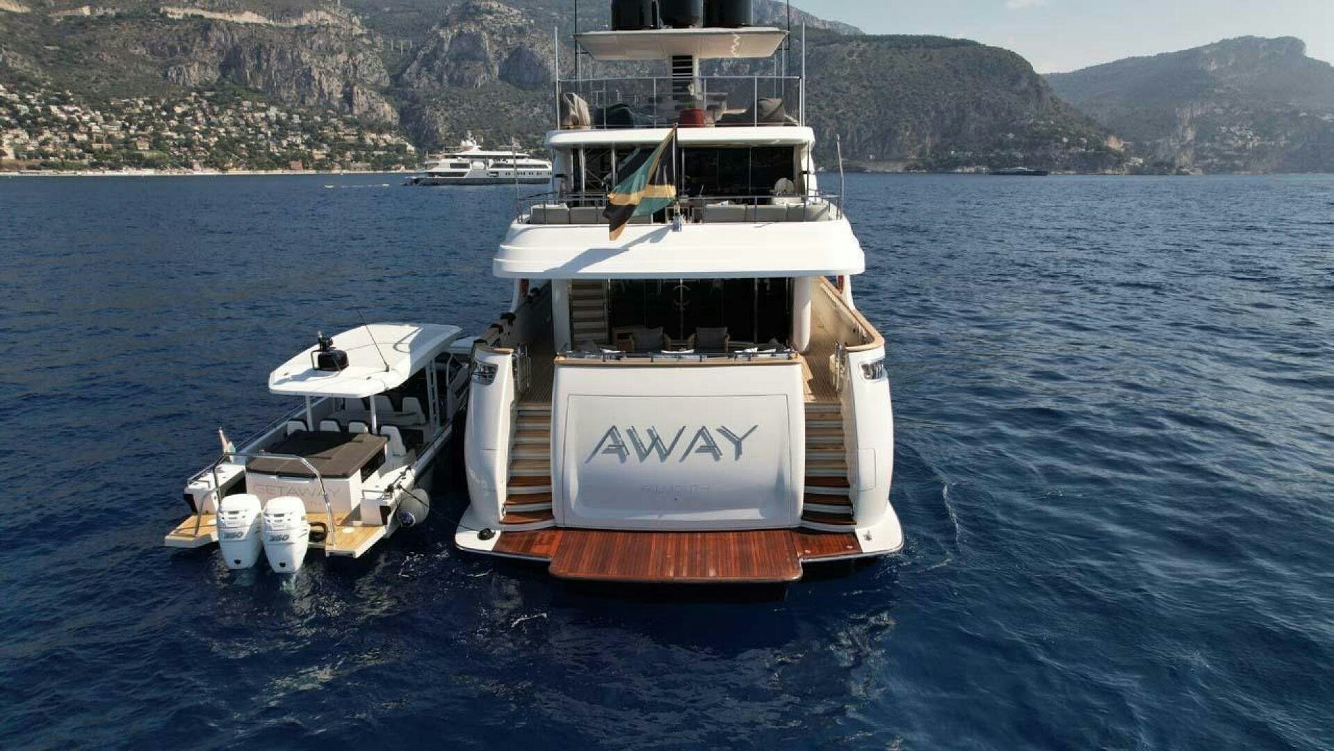 a boat on the water aboard AWAY Yacht for Sale