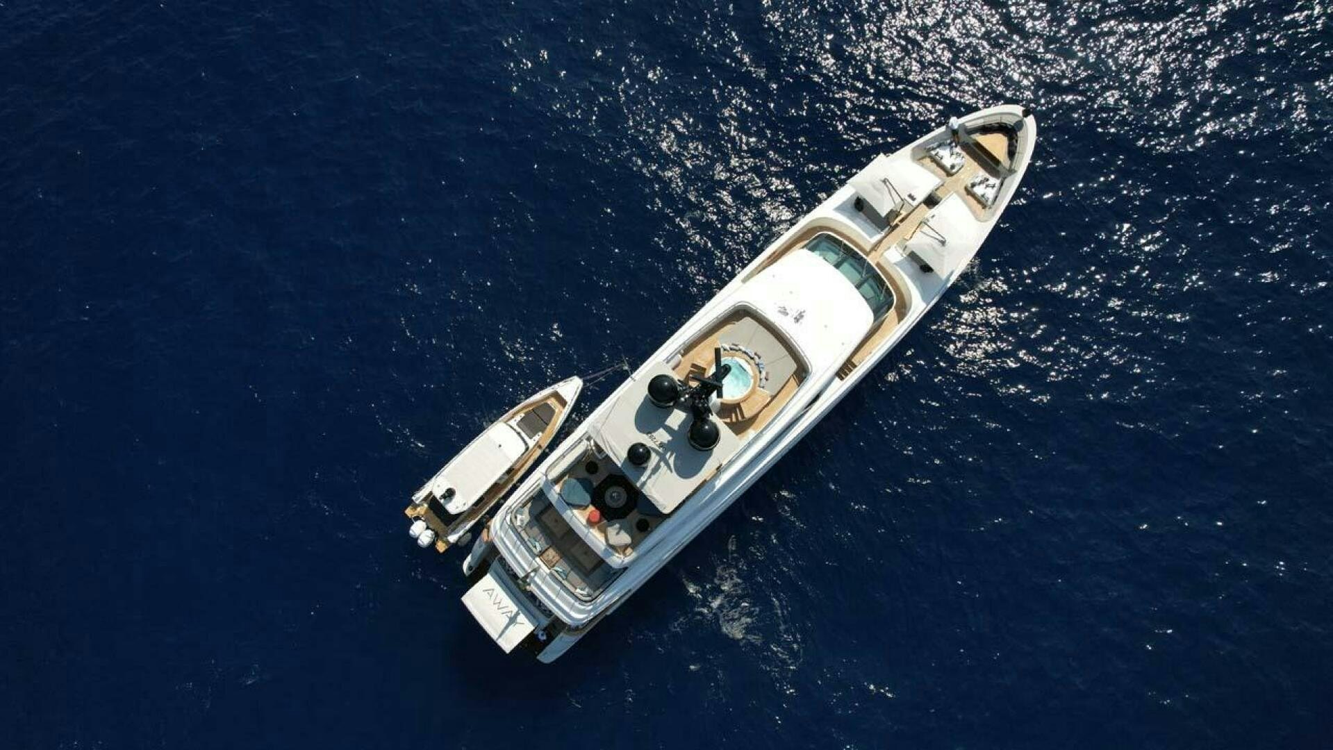 a space shuttle flying over earth aboard AWAY Yacht for Sale