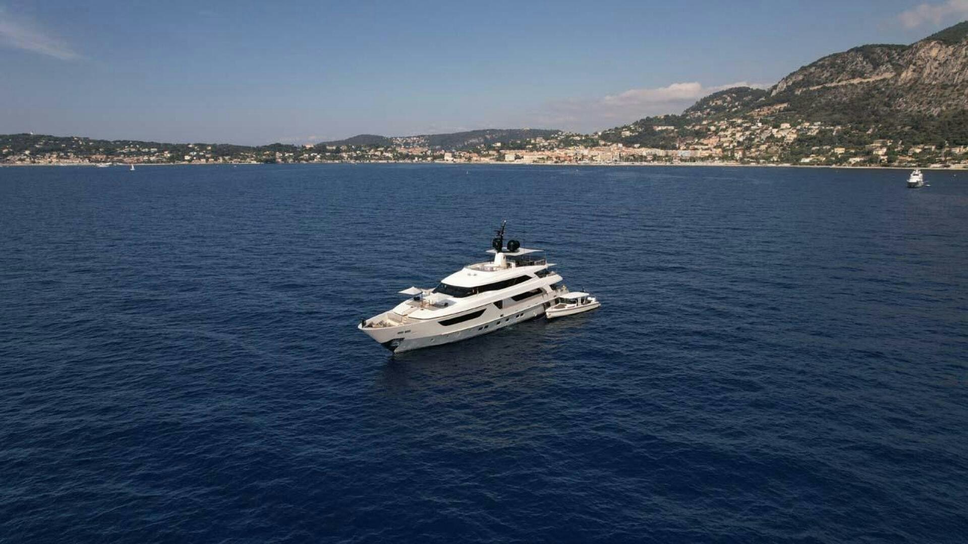 a boat in the water aboard AWAY Yacht for Sale